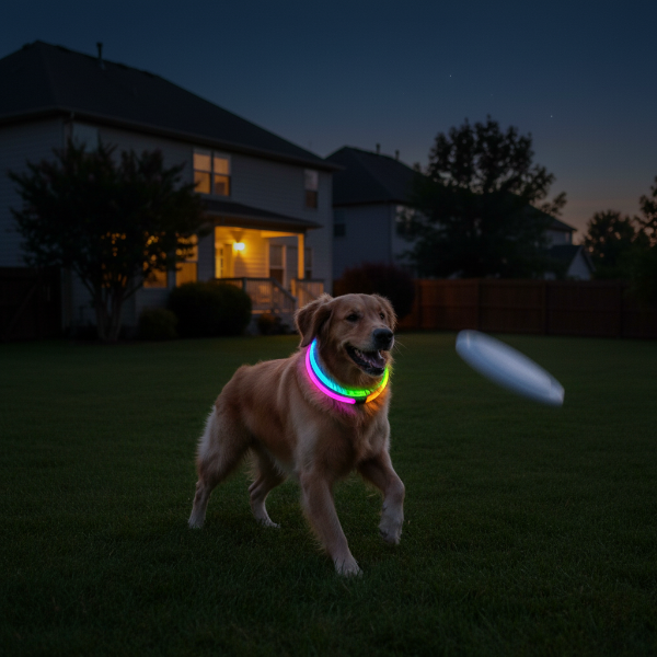 Collar luminoso LED para mascotas con carga USB, collar antipérdida para perros y gatos, accesorios para perros y gatos.