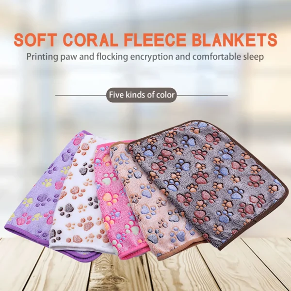Manta para mascotas, cama para perros y gatos, suave y bonita, con estampado de forro polar