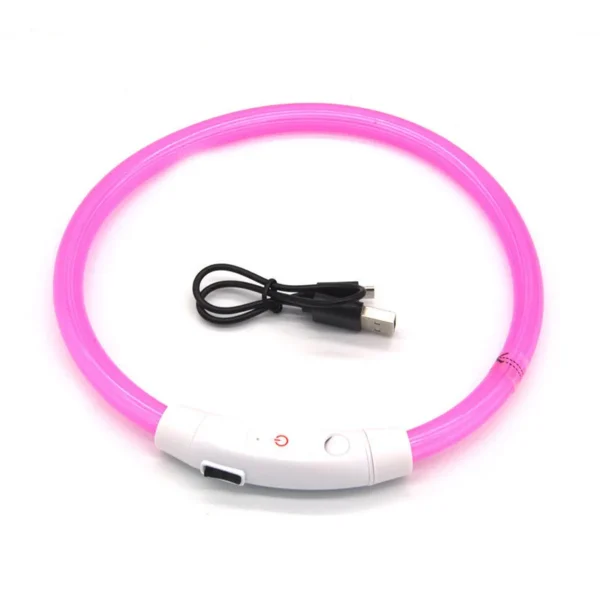 Collar luminoso LED para mascotas con carga USB, collar antipérdida para perros y gatos, accesorios para perros y gatos.