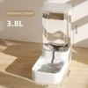 Comedero automático HOOPET para perros y gatos, recipiente transparente para agua y comida, dispensador de alimentos para mascotas, accesorios para cachorros y gatitos.