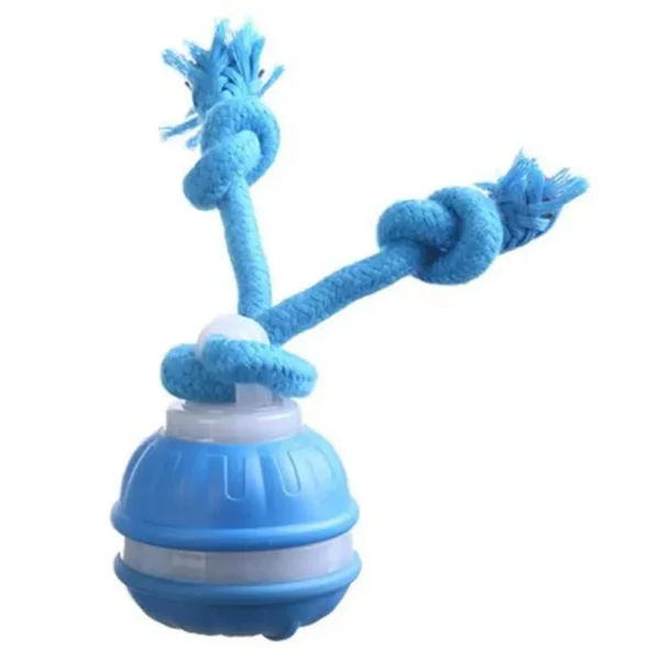 Pelota rodante con activación por movimiento para perros, juguete interactivo recargable por USB para cachorros, perros pequeños y medianos, pelota rodante con cuerda.