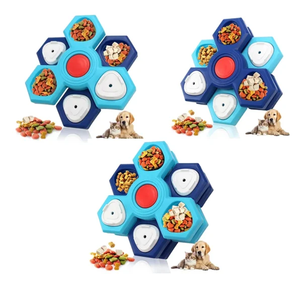 Juguetes interactivos de rompecabezas para perros, dispensador de golosinas, comedero lento para perros pequeños y grandes, enriquecedor de cachorros, entrenamiento intelectual, rompecabezas de golosinas para perros.