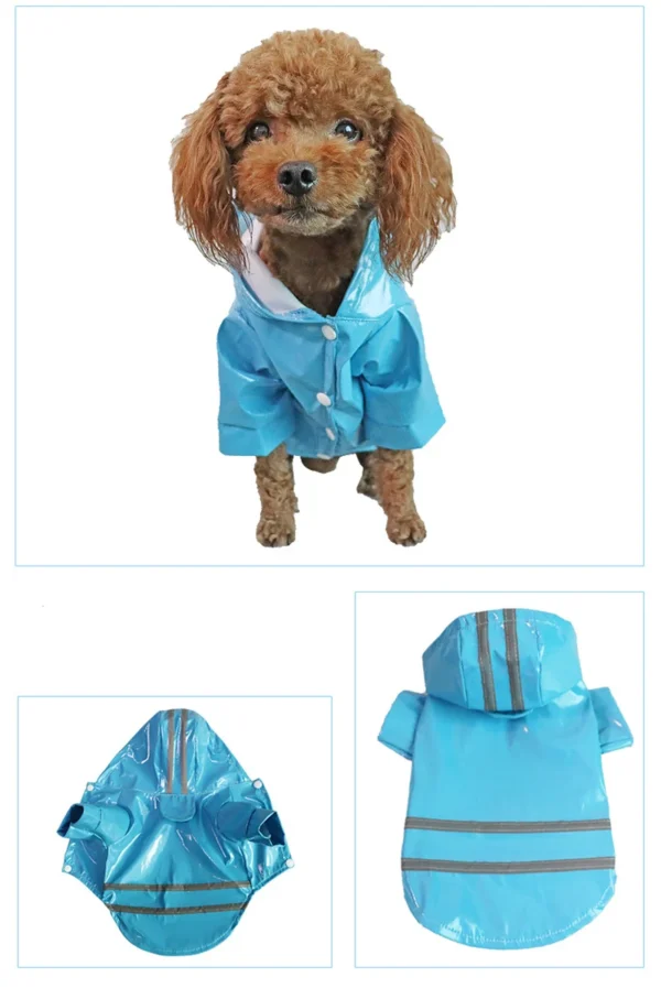 Impermeable reflectante para perros, impermeable, resistente a la nieve, para cachorros pequeños, gatos, chihuahua, bulldog, capa, poncho, disfraz.
