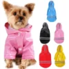 Impermeable reflectante para perros, impermeable, resistente a la nieve, para cachorros pequeños, gatos, chihuahua, bulldog, capa, poncho, disfraz.