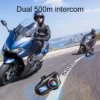 Q58 Max Motorcycle Helmet Bluetooth Intercom IP65 Waterproof Intercom Distance 500 Meters Multi-Scene Mixed Music Sharing